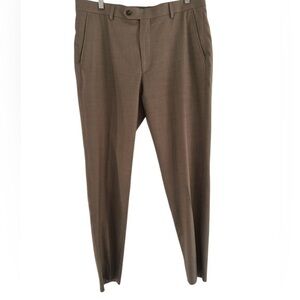 Jos. A. Bank Travel Tech Slim Fit Trouser Pants - Mens Size 35R x 30L - Brown